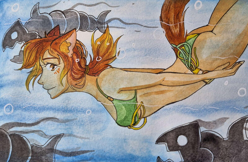 Nell underwater